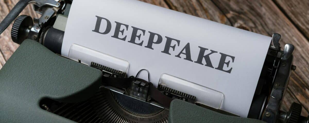 Free A typewriter with the word deepfake on it Stock Photo