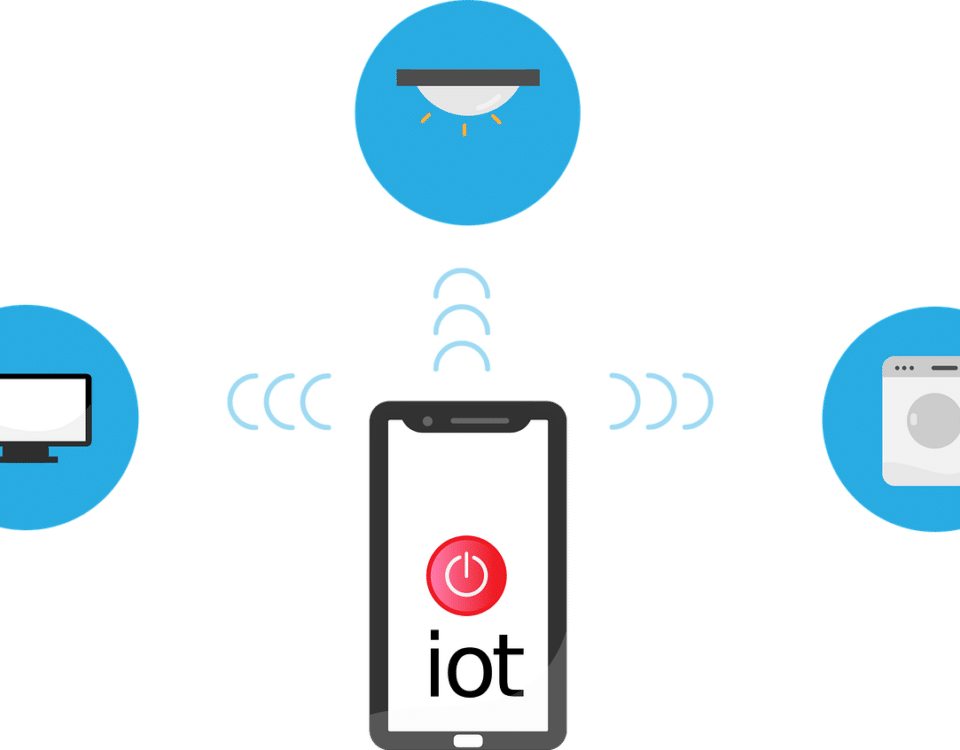 Free internet of things iot network vector