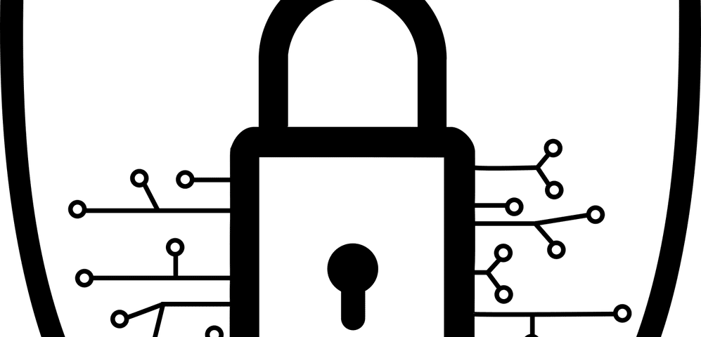 Free cybersecurity padlock shield vector